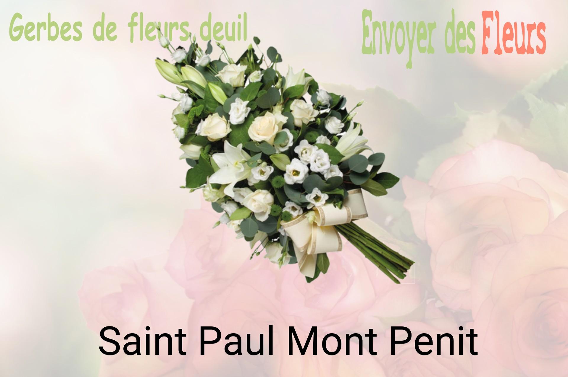 Gerbe de fleurs de deuil livrée à Saint-Paul-Mont-Penit